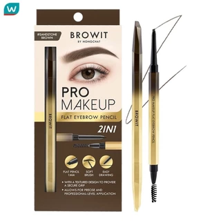 Browit บราวอิท โปรเมคอัพแฟลต อายบราว เพนซิล 0.08ก.แซนด์สโตนบราวน์
