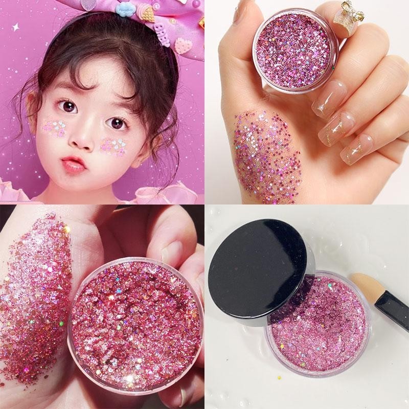 Flash Gel กลิตเตอร์เจล Glitter Gel Makeup Sequins อายแชโดว์เลื่อมแต่งหน้าบนเวทีสำหรับเด็ก แต่งหน้า แต่งหน้าทำผม
