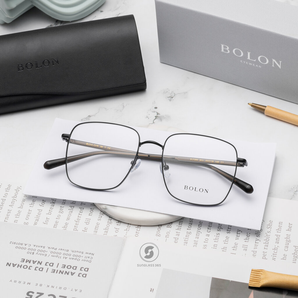 แว่นสายตา BOLON BJ7265 รุ่น Visalia B11 Matte Black โบลอน กรอบแว่น สายตาสั้น สายตายาว กรองแสง แท้  ส