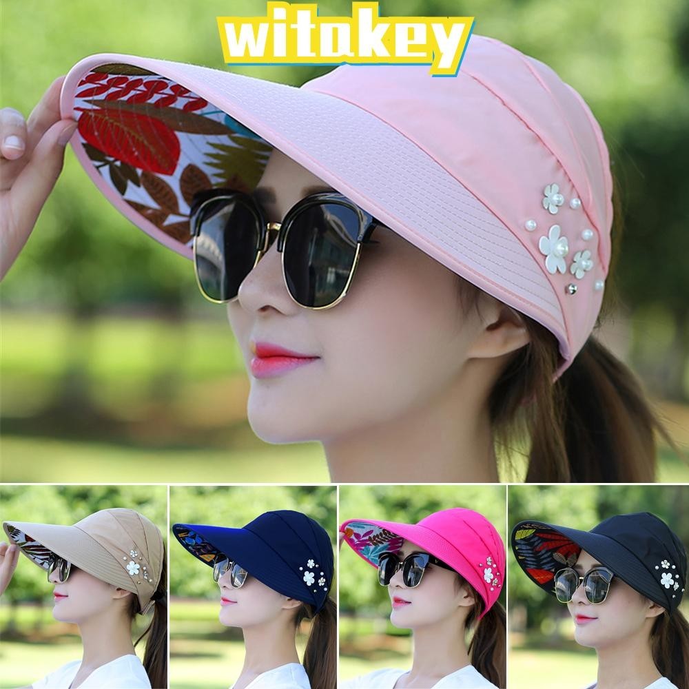 Witakey หมวกปีกกว้าง ป้องกันรังสียูวี แฟชั่นฤดูร้อน สําหรับผู้หญิง
