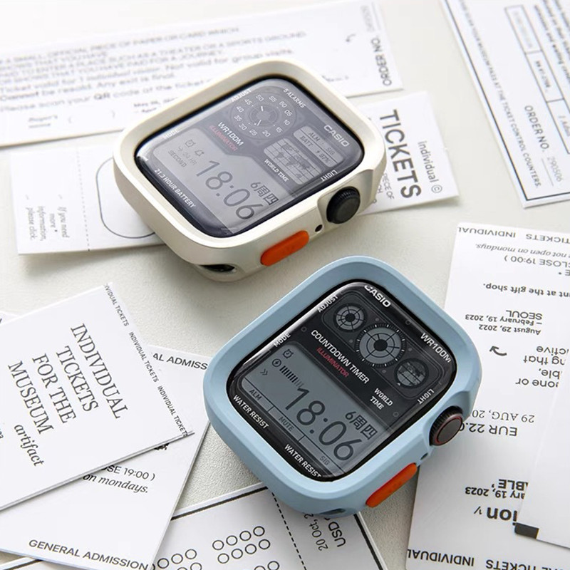 สำหรับ Apple Watch SE เคสป้องกันแบบเต็มแพ็คเกจ TPU Anti-DROP iWatch1/2/3 Frosted Feeling สีไล่ระดับสีเกราะป้องกัน - รูปที่ 3
