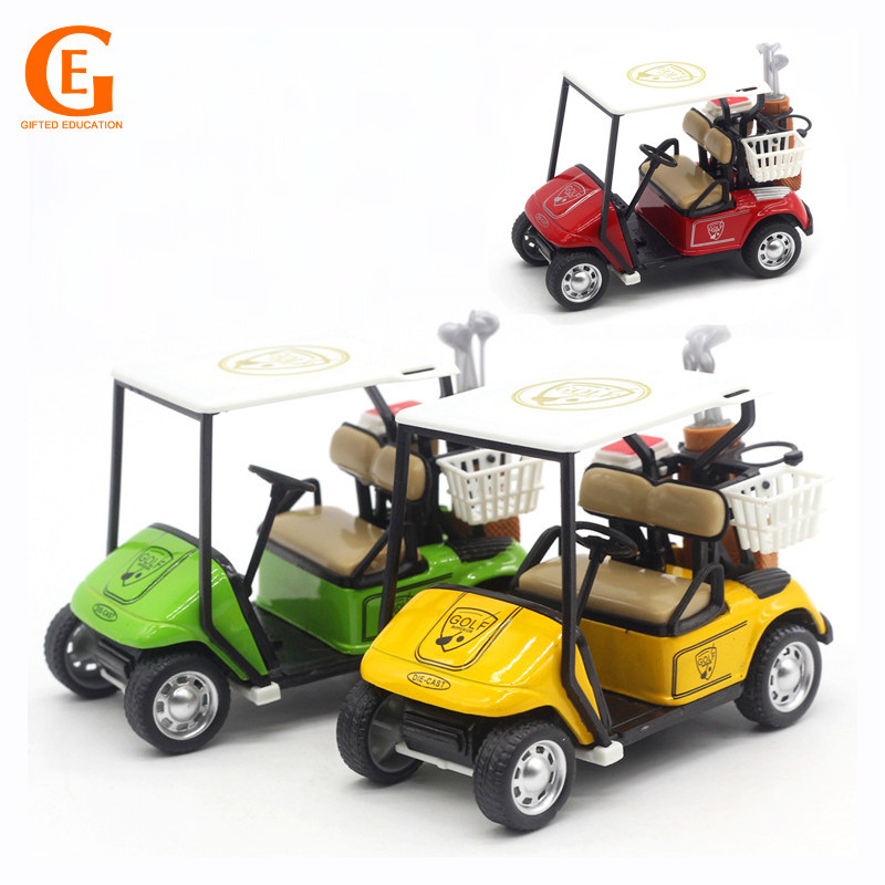 1 . 36 Scale โลหะรถกอล ์ ฟของเล ่ นเด ็ กจําลองรถกอล ์ ฟของเล ่ นดึงกลับรถเด ็ กของขวัญ