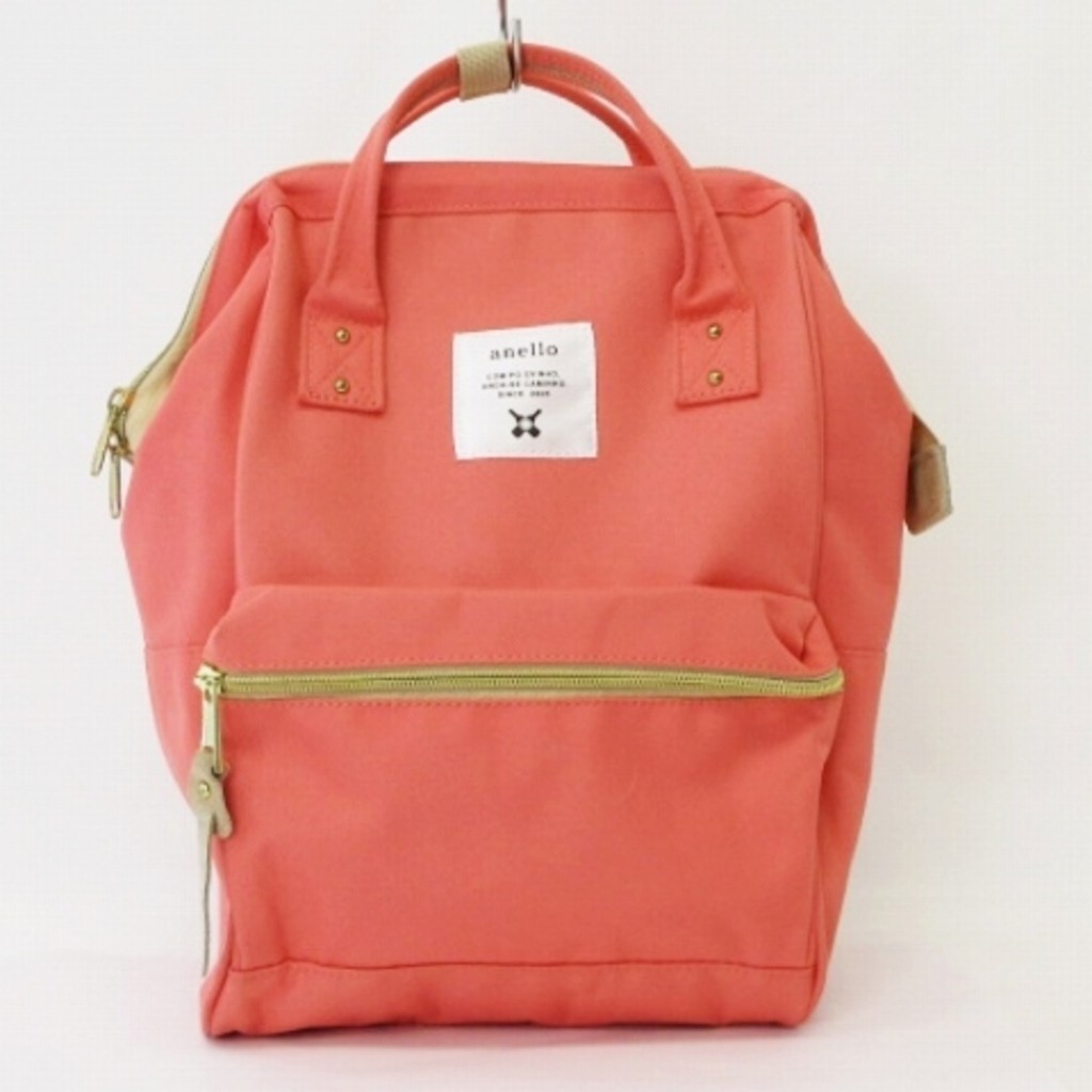 Anello Anello Backpack Daypack Large Capacity Coral Pink Direct from Japan Secondhand