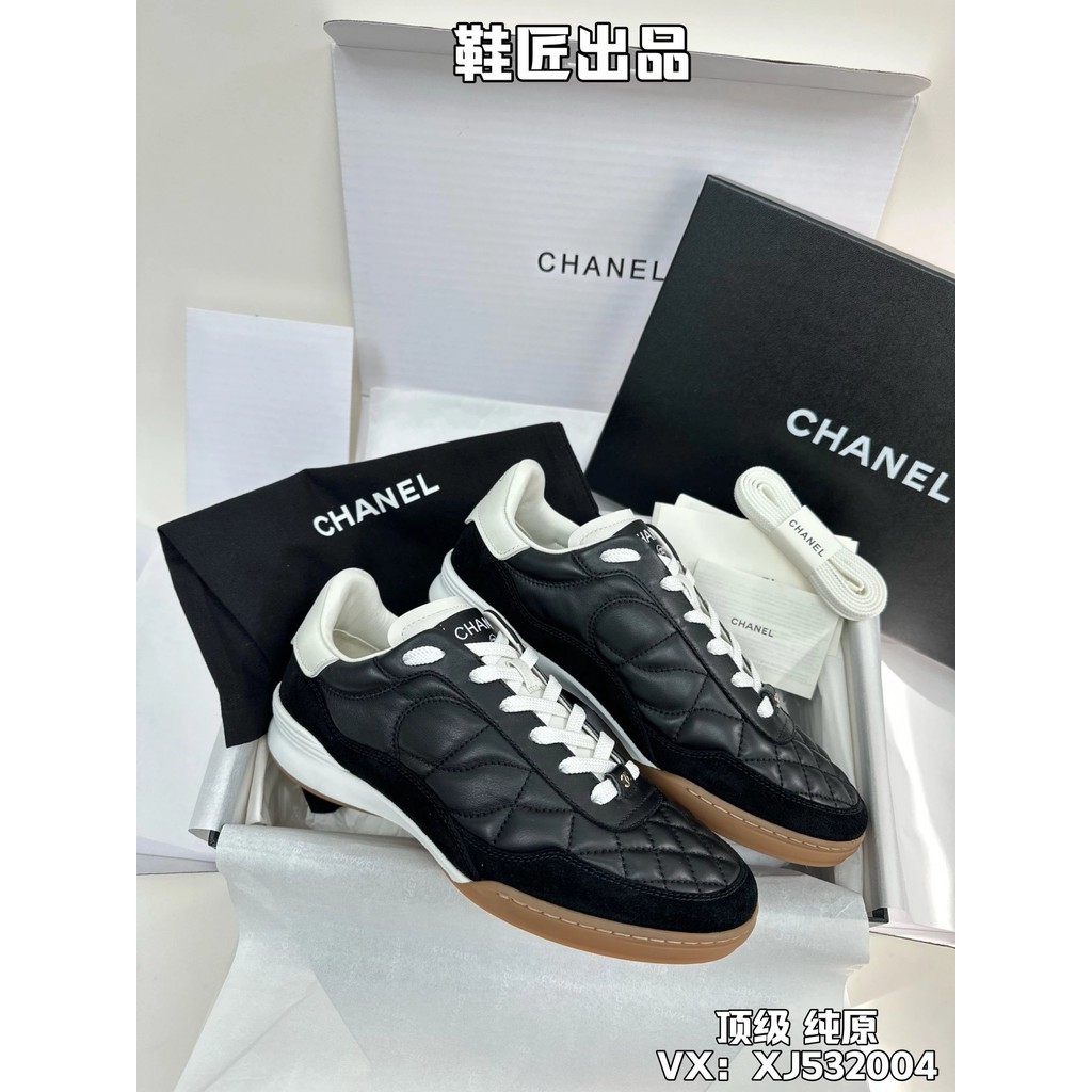 [AAA] 24s ฤดูใบไม้ผลิ ฤดูร้อน ch @ nel สไตล์ใหม่ รุ่นที่สอง รองเท้าฟุตบอล ch @ nel รองเท้าผ้าใบ Chanel รองเท้าผ้าใบในบ้าน
