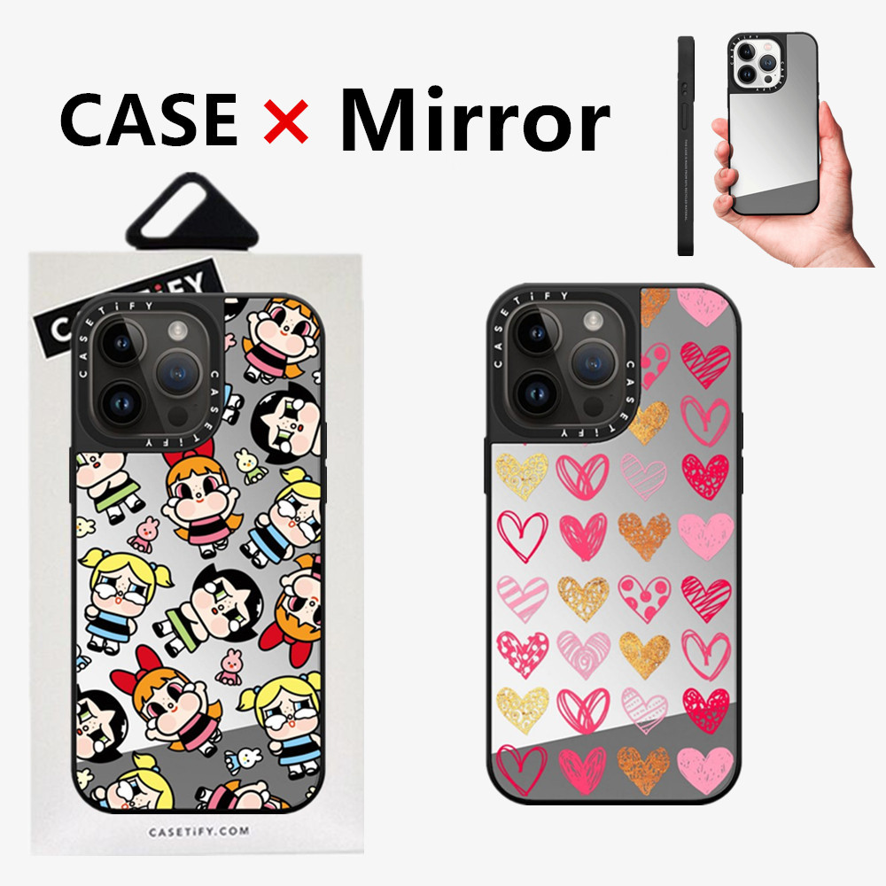 Casetifg เคสโทรศัพท์มือถือซิลิโคน PC กันกระแทก ลายกราฟฟิตี้หัวใจ คุณภาพสูง พร้อมกล่อง สําหรับ iPhone 15 11 12 13 14 Pro Max 15 14 Plus