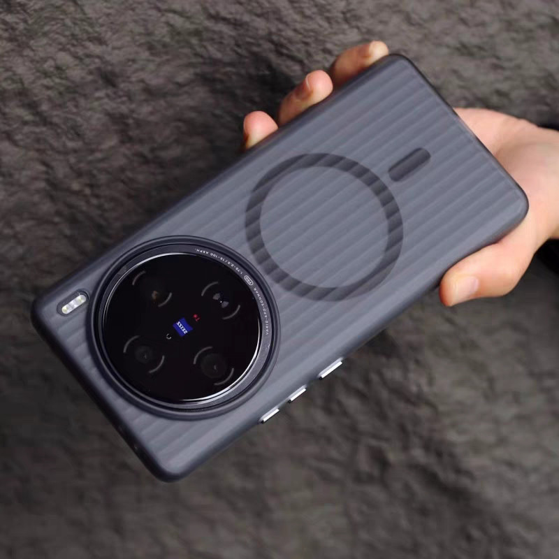 การชาร์จแบบแม่เหล็ก เคสแข็งลายโปร่งใสสําหรับ Vivo X100 Pro Case X90 Pro Phone Cover