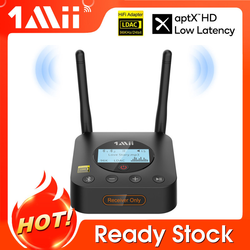 1mii B06Pro+ อะแดปเตอร์รับสัญญาณเสียง HiFi aptX LL HD LDAC บลูทูธ 5.1 พร้อมหน้าจอ LCD สําหรับ Tv PC