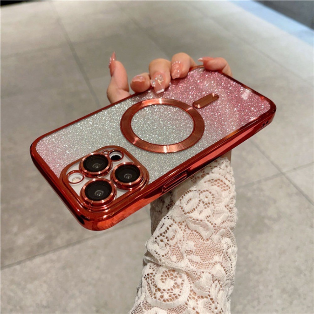 เคสโทรศัพท์มือถือ แบบกระพริบแม่เหล็ก หรูหรา สําหรับ iPhone 11 14 12 13 Pro Max 14plus 15proMax
