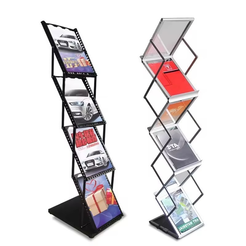 ชั้นวางโปรชัวร์พับได้ ชั้นวางนิตยสารพับได้ Catalog Stand ชั้นวางเอกสารพับได้ ชั้นวางแคตตาล็อค พร้อมส่งในไทย