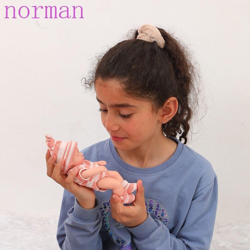 Norman ตุ๊กตาเด็กทารกแรกเกิด ไวนิล ซิลิโคน สัมผัสนุ่ม ขนาดเล็ก กันน้ํา