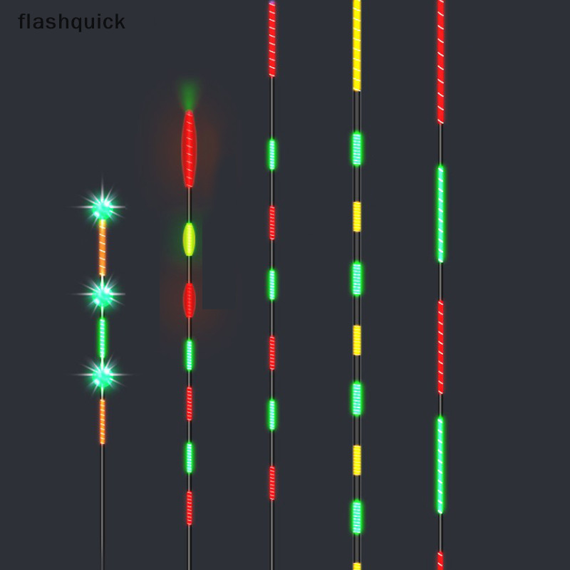 Flashquick เหยื่อตกปลาอัจฉริยะ แบบลอยน้ํา แจ้งเตือนปลากินเหยื่อ ไฟ LED เปลี่ยนสีได้ พร้อมทุ่นลอยน้ํา