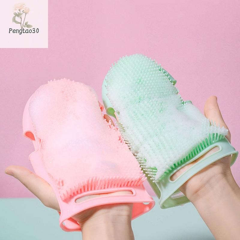 [Eao] แปรงอาบน้ําซิลิโคนนวดถุงมืออาบน้ํา Cutin Removing ถุงมือแปรงอาบน้ํา Body Scrubber Body Exfoliating Skin Care คลีนซิ่ง [TH]