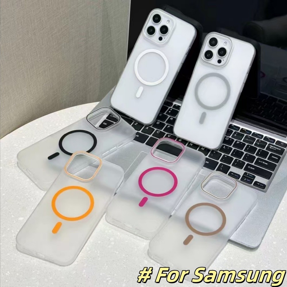 แม่เหล็กซิลิโคนกันกระแทกปกอ่อน เคส for Samsung A16 A56 A26 A55 A54 A53 A15 A14 A05S A06 A35 A36 S25 S24 S23 S22 Ultra FE