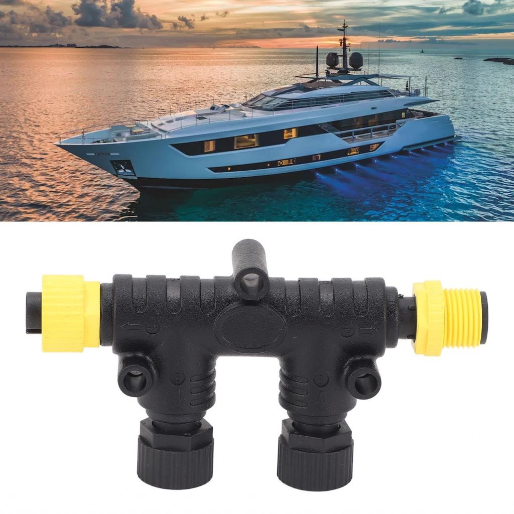 สําหรับ NMEA 2000 2-Port Tee Connector T Lowrance Simrad B & G Navico Networks 5 Pin IP67 Backbone D