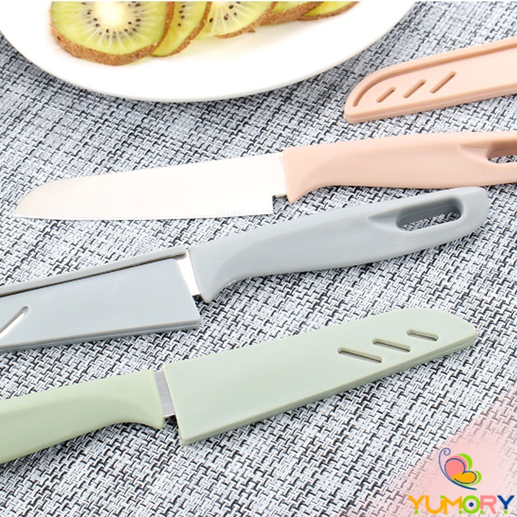 Yumory มีด มีดปอกผลไม้ มีดเล็ก มีสแตนเลส มีดหั่น มีดทำครัว มีดพกพา มีดหลากสี Fruit Knife