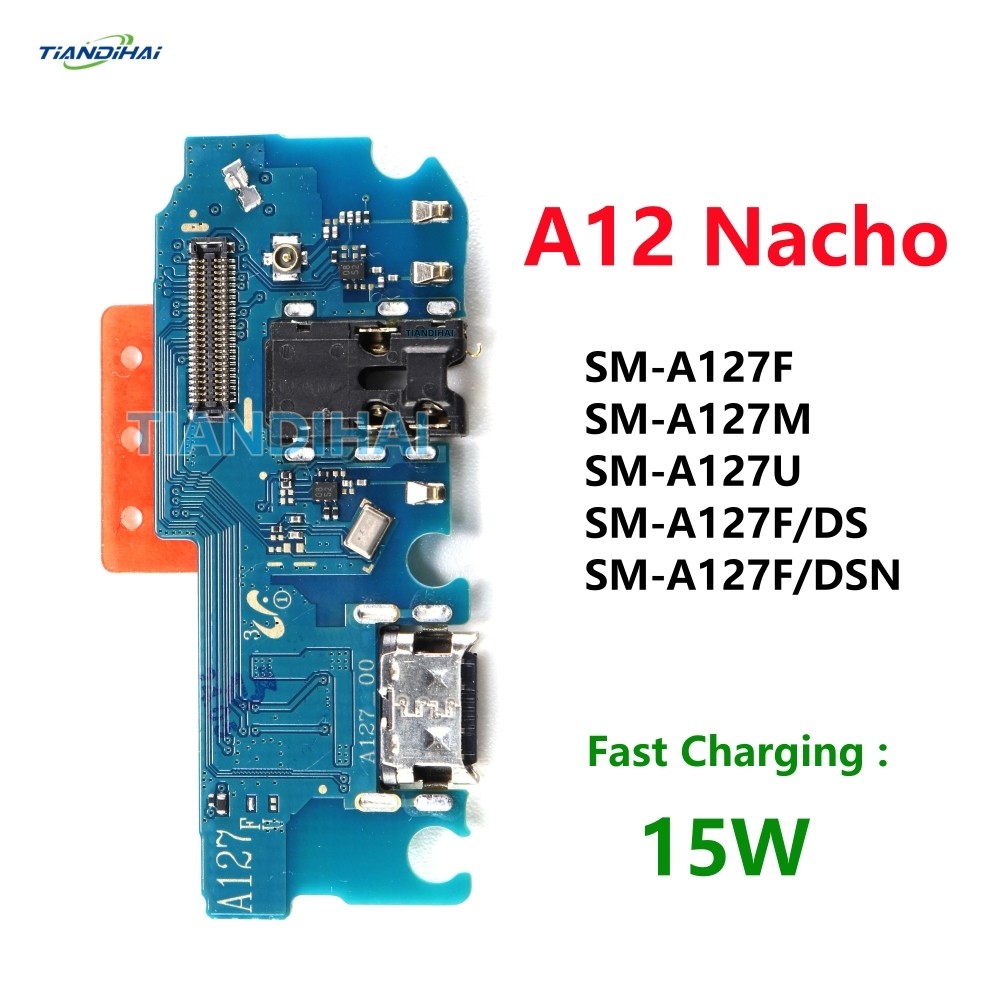 USB ชาร์จ Dock พอร์ตเชื่อมต่อสําหรับ Samsung Galaxy A12 Nacho A127 A127F A127U A12s Charger ประเภท C