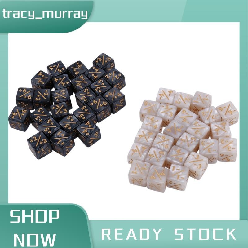 tracy_murray 48 ชิ้น 16 มม. เครื่องนับลูกเต๋า Token Dice Loyalty Dice D6 Dice Cube สําหรับ MTG,CCG,C
