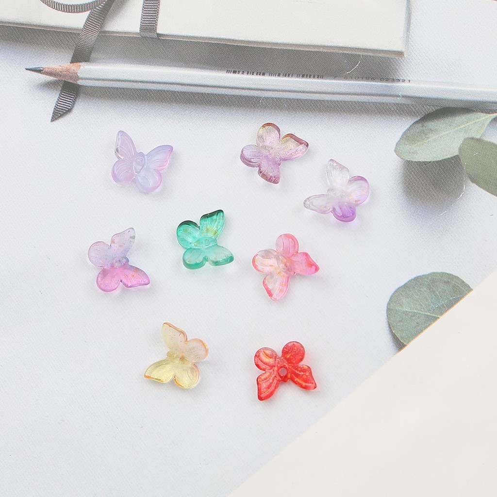 10 ชิ้น/ล็อตสี Lampwork ลูกปัดผีเสื้อรูปร่างลูกปัดแก้วสําหรับต่างหูเครื่องประดับทําทําด้วยมือ DIY สไตล์โบราณอุปกรณ์เสริม ราคา ถูกที่สุด ดีลบีเคเค แกลเลอรีภาพที่ 9