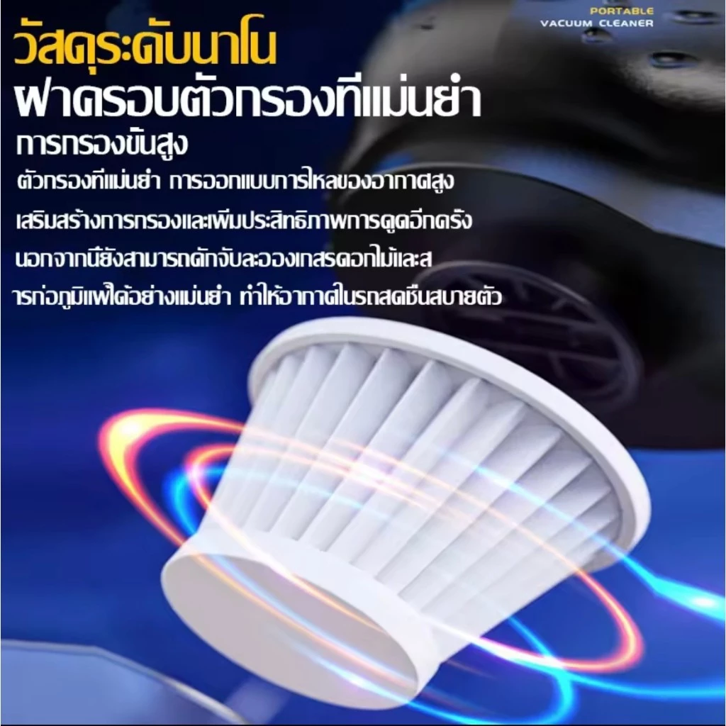 เครื่องดูดฝุ่นไร้สายพกพาในรถยนต์ thumbnail 5