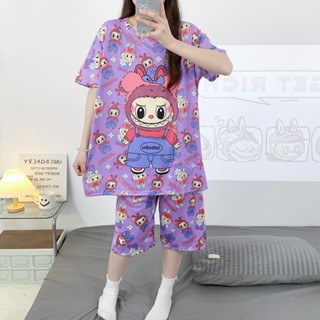 B#ชุดนอนคน บิ๊กไซส์.สาวอวบ..6XLอ้วนขาสั้นแขนสั้น. สามารถสวมใ…