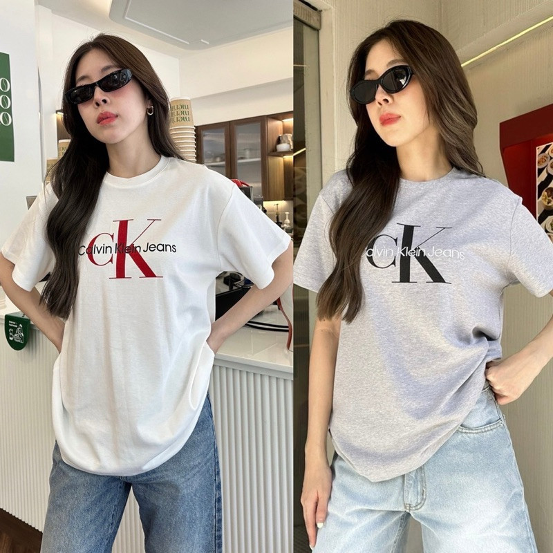 COD✅ (จัดส่งในกรุงเทพฯ)BOOM Shop T-shirt " เสื้อยืดคอกลมแขนสั้น รุ่นใหม่ชนช้อปเลยค่า เทางานปัก ขาวปดงงานสกรีน