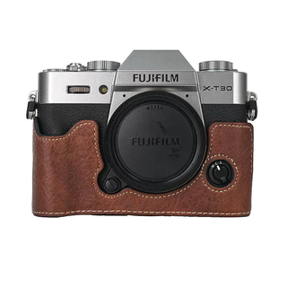 XT30 III PU หนังสําหรับ Fujifilm XT30 II III กระเป๋ากล้องครึ่งฝาครอบ Fujifilm XT10 XT20 XT30 XT30 II XT30 mark 3 ปลอก