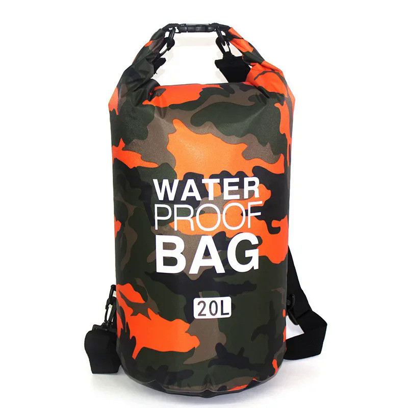5L/10L/25L/20L/30L  Camouflage Waterproof Outdoor Portable Rafting Diving River Trekking Sack PVC Co