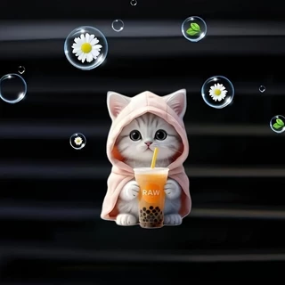 แมวน่ารักออกแบบคลิปน้ําหอมปรับอากาศในรถยนต์,ช่องระบายอากาศในรถยนต์อโรมาเทอราพีแท็บเล็ตตกแต่ง,อุปกรณ์ตกแต่งภายในรถยนต์สําหรับผู้หญิงแล