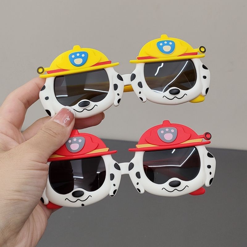 paw patrol อุ้งเท้าทีมเด็กแว่นกันแดดน่ารักลูกสุนัขซิลิโคนแว่นตาเด็กกลางแจ้งม่านบังแดดแว่นตาแว่นกันแด
