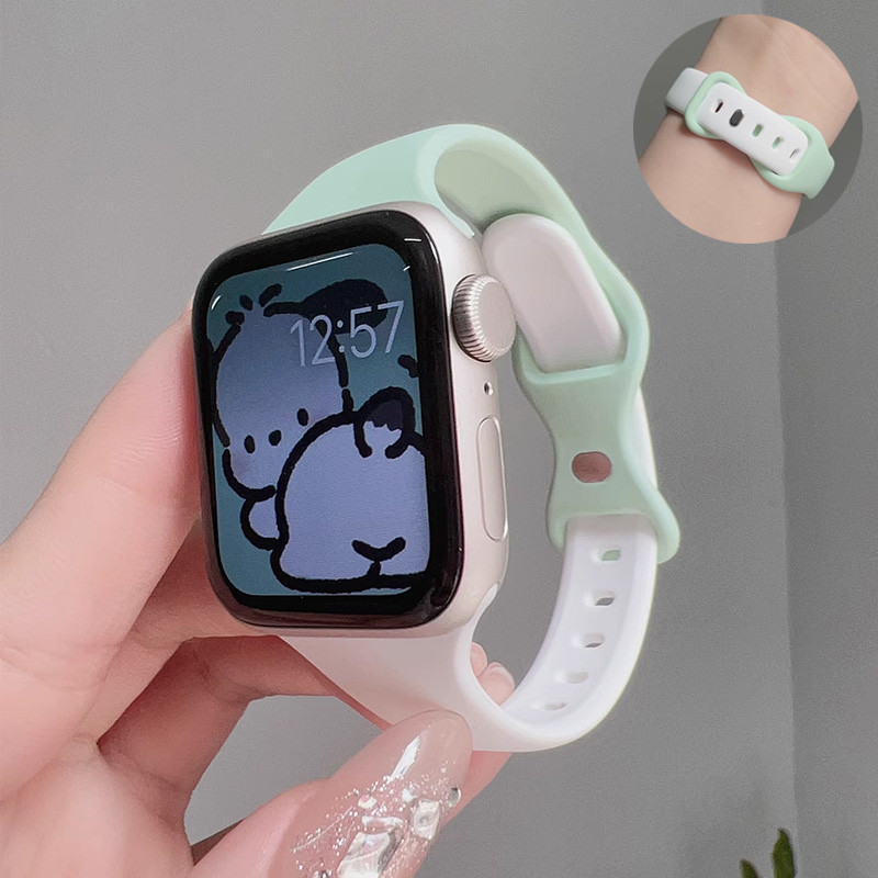 สายซิลิโคนบางสําหรับ แอปเปิล ดู ชุด 10 46 มม.42 มม.49 มม.40 มม.44 มม.45 มม.38 41 มม.นุ่มกีฬา ฉันดู กับ 10 พิเศษ 2 9 8 6 7 5 3 4 คอร์เรีย