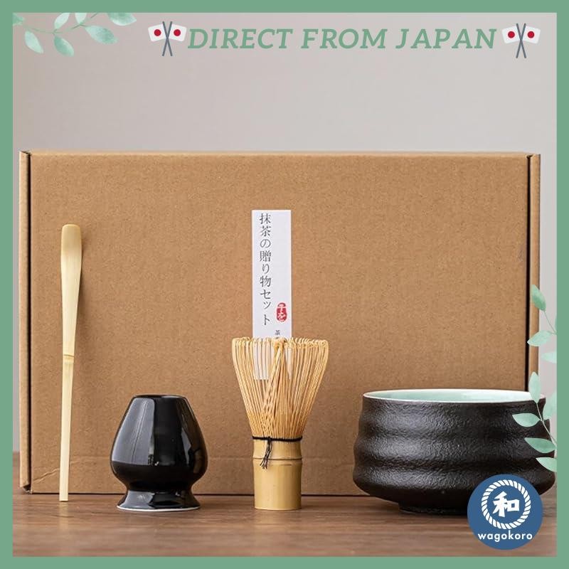 มัทฉะ Ceramic Japanese Tea Ceremony Utensils Matcha Kit 4-Piece Set 【ส่งตรงจากญี่ปุ่น】