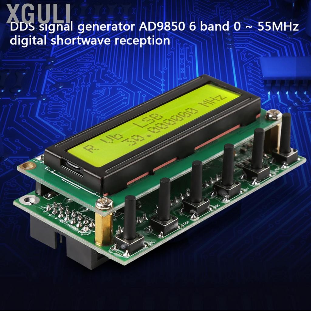 Xguli AD9850 DDS Generator Module Board พร้อม LCD Display 6 Bands 0-55MHz Digital Shortwave Radio Ha