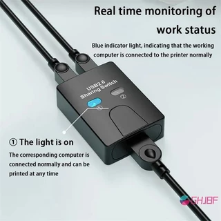 GHJBF] USB2.0 Flip Covers Hub Printer Sharer Two Computers Splitter U In Share Printer Disk Share 2 Usb USB 1out 1 H9S3 จอมเดิม