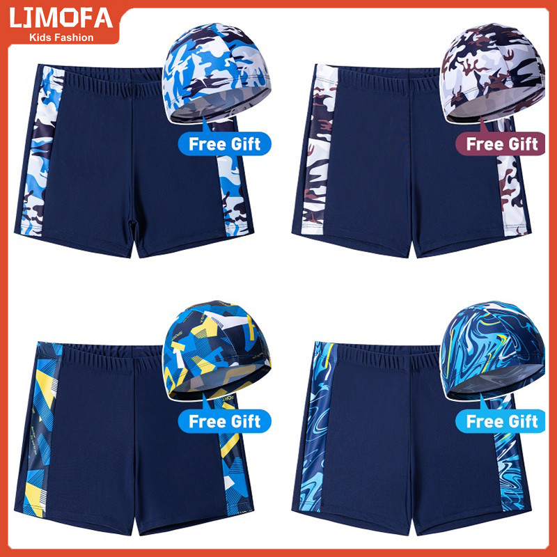 [COD] กางเกงว่ายน้ํา ลายพราง ใส่สบาย ระบายอากาศ สําหรับเด็กผู้ชาย อายุ 3-14 ปี