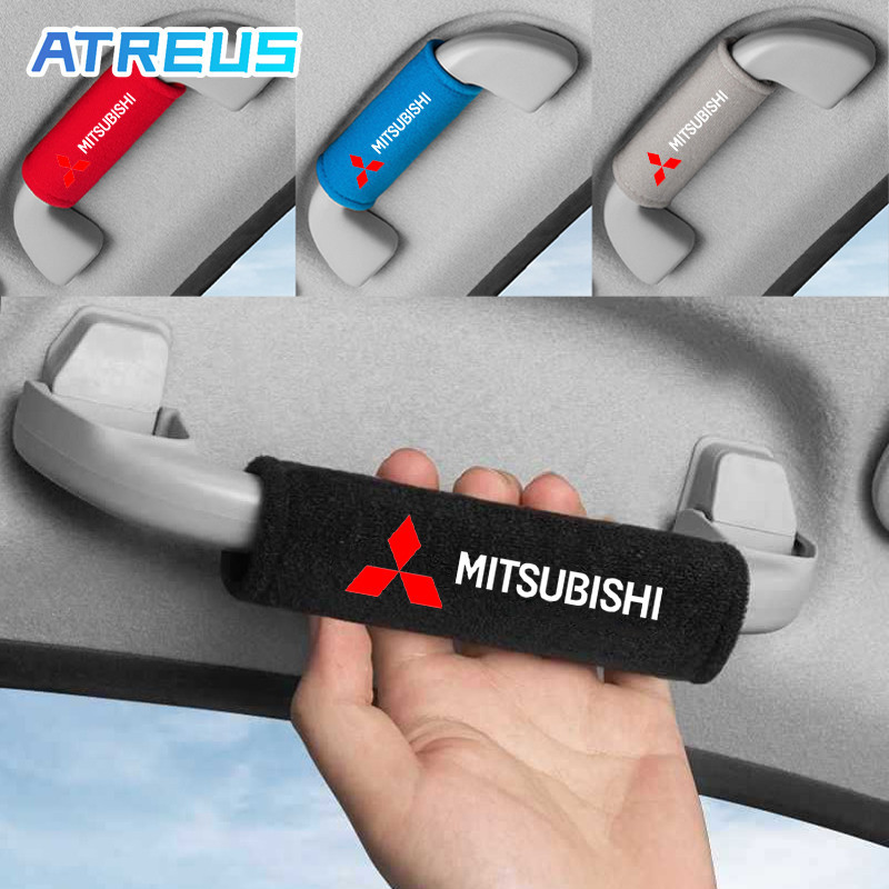Mitsubishi ที่เท้าแขนหลังคา ฝาครอบป้องกัน ฝาครอบป้องกันที่จับรถ ถุงมือดึงหลังคารถยนต์ สําหรับ Mitsubishi Xpander Cross Triton Grandis Attrage Mirage Outlander Pajero Sport ASX