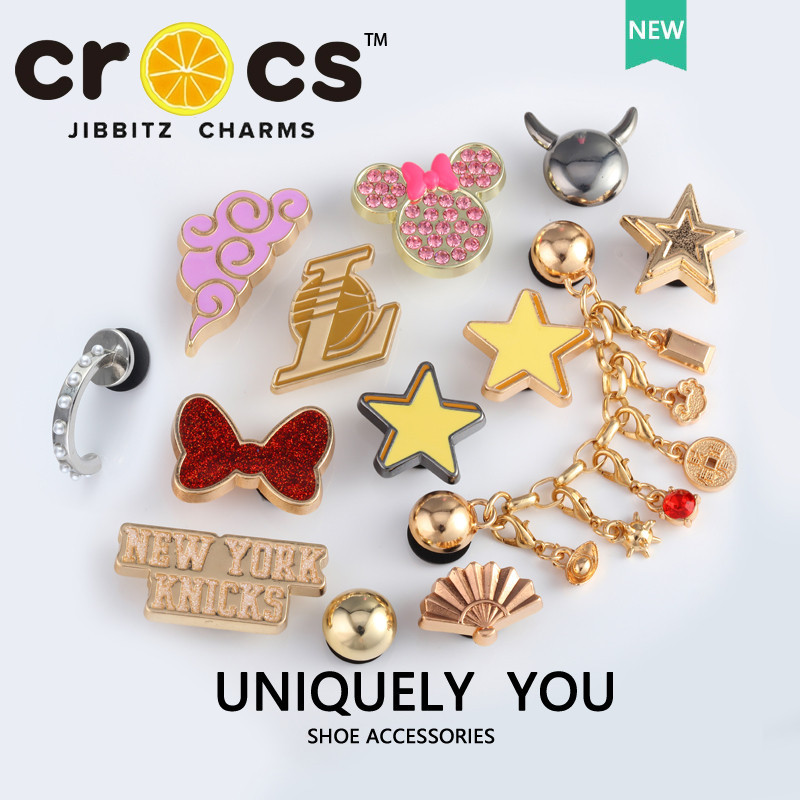 JIBBITZ cross charms ตัวติดรองเท้า ทองแดงคุณภาพสูง ตัวติดรองเท้า cross