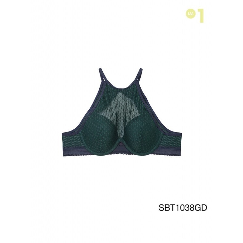 Sabina รหัส SBT1038 สีเขียวเข้ม เสื้อชั้นใน มีโครง รุ่น Maggie Mae * สินค้าราคาพิเศษ