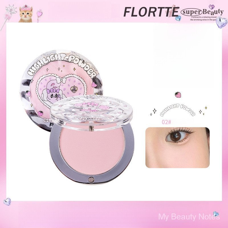 Born Pink New Flortte/FLORTTE Estherbunny Monochrome Highlight Powder Facial Highlighting Balm PW2U