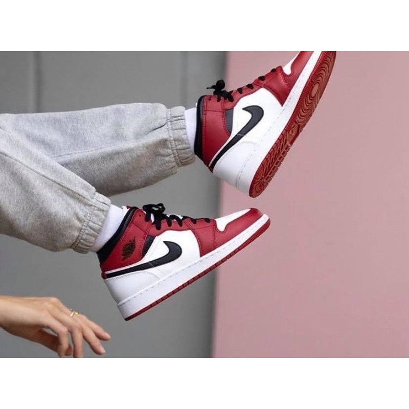 ♞,♘[แท้%] Nike Air Jordan 1 Mid Chicago 2020 รองเท้า sports