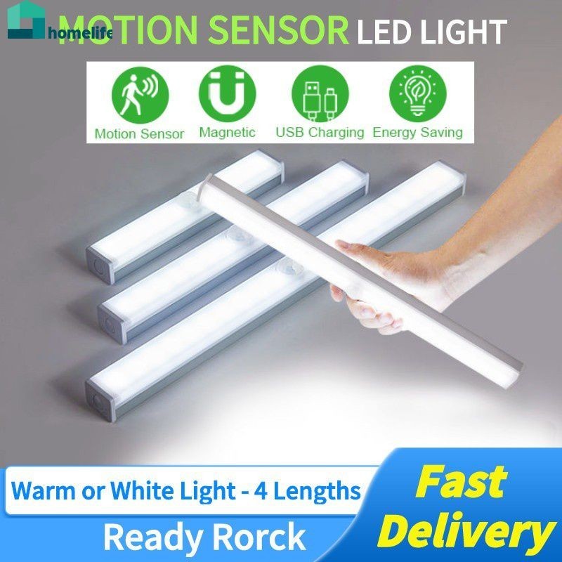 10/20/30/50 ซม.Led Induction Light Cabinet Light Motion Detector Sensor ตู้เสื้อผ้าโคมไฟกลางคืน usb ชาร์จบ้าน