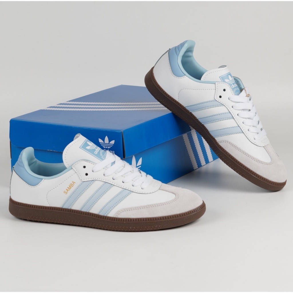 รองเท้าผ้าใบ Adidas Samba White Halo Blue  รองเท้ากีฬา