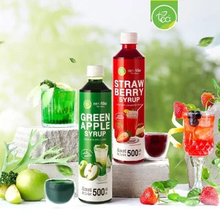 ไซรัปแอปเปิ้ล ไซรัปสตรอว์เบอร์รี่ 500 ml ตรา ทีอีเอ ไซรัปผลไม้ แต่งกลิ่น Syrup สำหรับเมนู ชาผลไม้ อิตาเลียนโซดา