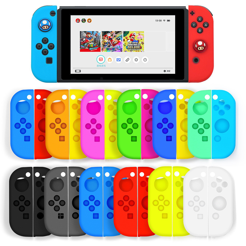 ฝาครอบซิลิโคน Joy-Con สําหรับ Nintendo Switch/ OLED ธีมเกมสีสันสดใสพร้อมสต็อกในพื้นที่