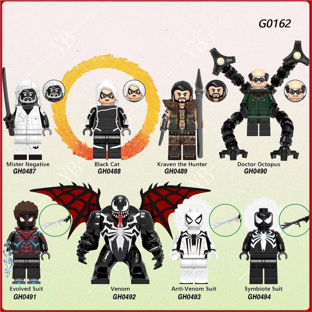 Childrens Assembly Block Super English Series Venom minifigures model Toys