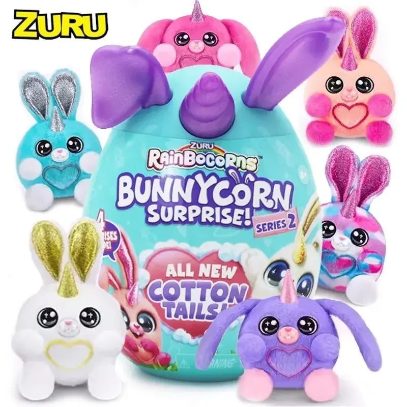 ใหม่ ตุ๊กตากระต่ายน่ารัก ZURU Rainbocorns รุ่นที่สอง ยูนิคอร์น ไข่เวทมนตร์ ของขวัญวันหยุด ของเล่นสําหรับเด็กผู้หญิง NUBF