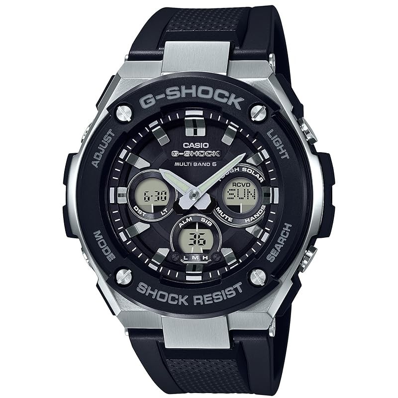 [ส่งตรงจากญี่ปุ่น】นาฬิกาข้อมือ G-Shock [ของแท้จากญี่ปุ่น] G-Steel Radio Wave Solar Gst-W300-1Ajf สีดํา สําหรับผู้ชาย
