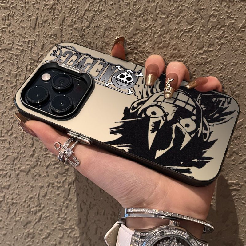 เคสไอโฟน 16/15/14/13/12/11 Pro max anime One Piece Luffy matte Silicone Compatible Case iPhone 11,12,13,14,15,16,11PM,12PM,13PM,14PM,15PM,16PM