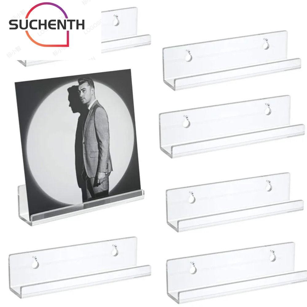 Suchenth ชั้นวางแผ่น CD, ขาตั้งแผ่นเสียง 4/7/12 นิ้ว, ที่วางแผ่นเสียงไวนิลอะคริลิค แบบติดผนัง