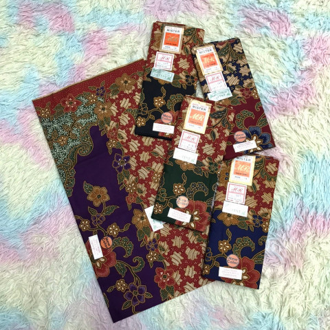 SOPHIA ผ้าปาเต๊ะสตรี BATIK Mister ตรา MR (168) อินโดฯ ( แท้ ) ยังไม่เย็บ รหัส MRA09