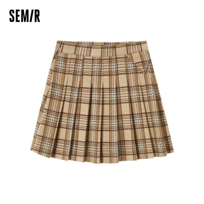 Semir ชุดกระโปรงพลีทสั้น ผ้าขนสัตว์เทียม ทรงไม่สมมาตร แฟชั่นฤดูหนาว สําหรับเด็กผู้หญิง 2022